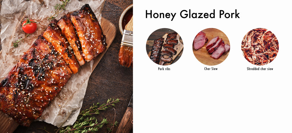 Honey glazed pork