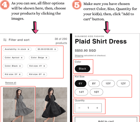 a guide of how to place an order on sunjimise.com