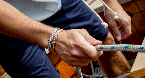 mens bracelet luxury 18k diamond sailing father day