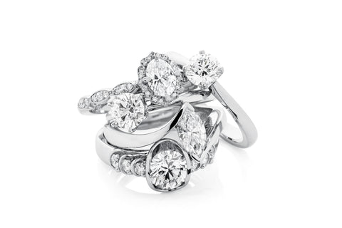 dimaond engagement rings melbourne trewarne fine jewellery stack