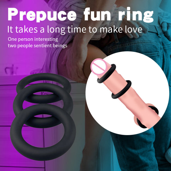 3PCS Silicone Cock Ring Set Male Penis Ring