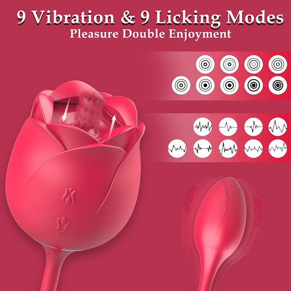 Rose Vibrator G+C Rose Sexspielzeug Oral Stimulieren Massagegerät für Frauen