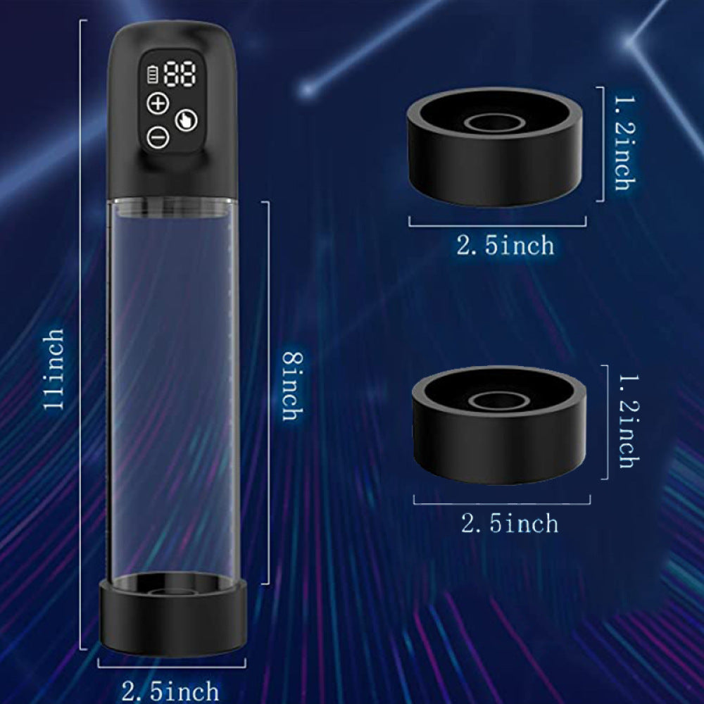 Water SPA Penis Pump LCD Screen Cock Enlargment Gear Male Trainning