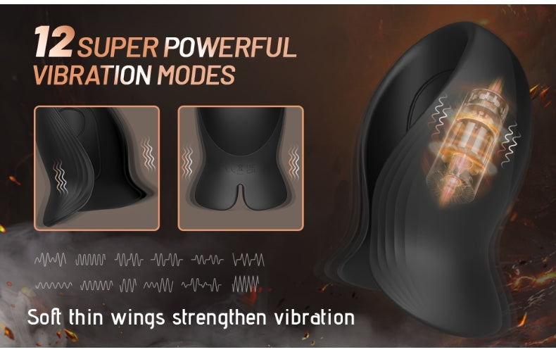 12 Super Vibrating 2 in 1 Male Penis Vibrator