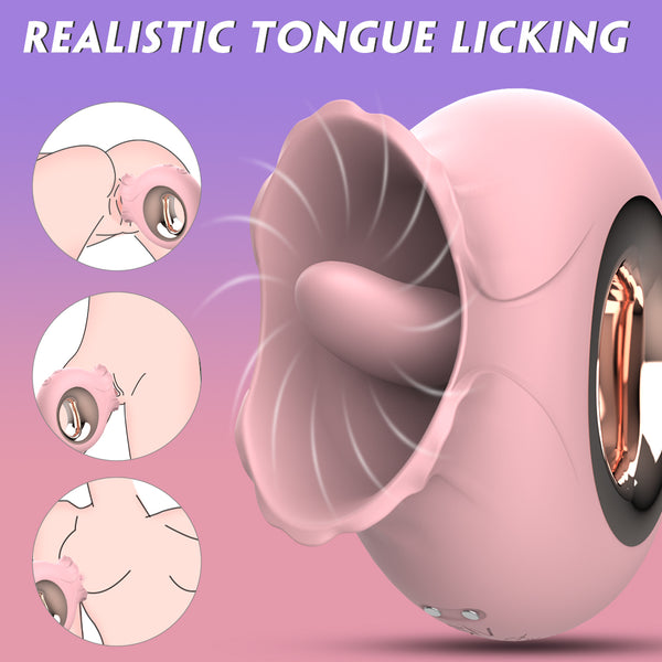 Female Vibrator 9 Vibrating & 9 Tongue Licking Modes Sex Toy for Woman