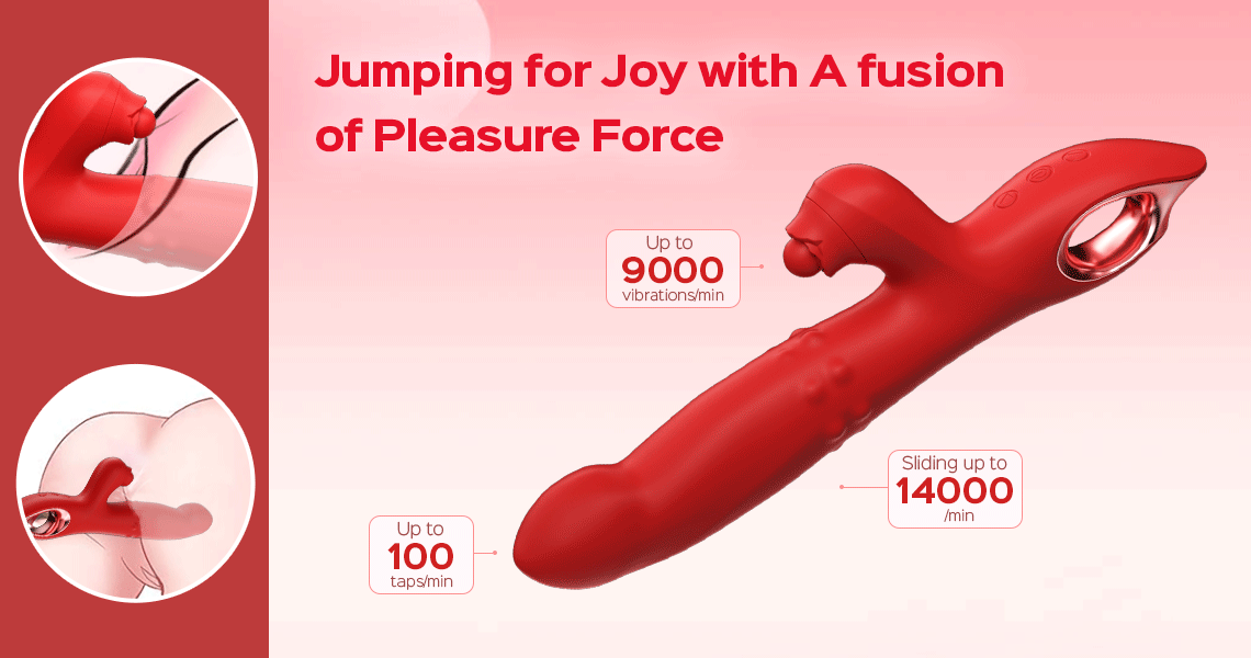 Wiggling Rabbit G Spot Vibrator with Sliding Beads Ring Clitoral Stimulator Woman Sex Toys
