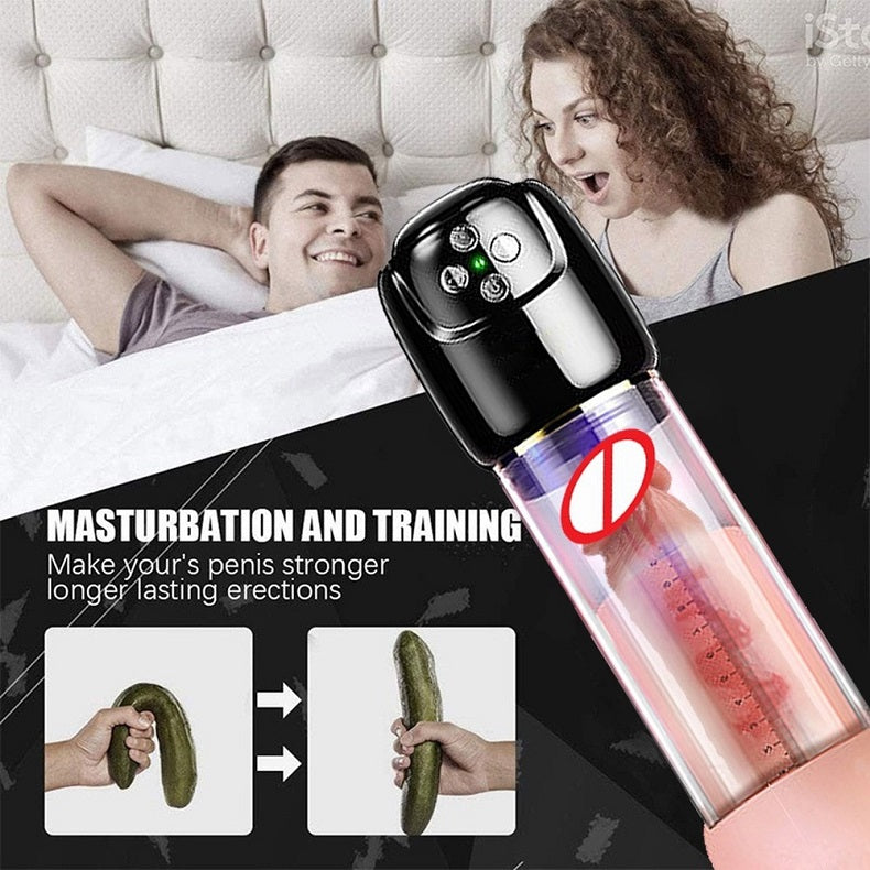 2 IN 1 Realistic Pussy Hannibal Masturbator Penis Pump