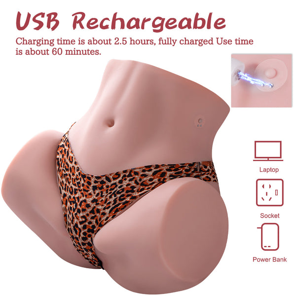 Muñeca sexual automática: Julie empujando el trasero realista con masturbador masculino con control remoto de doble canal 3D