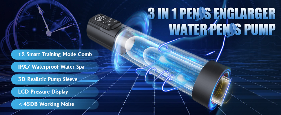 3-in-1-Design 3-Vakuum-Saug-Penispumpe mit automatischer Saugfunktion