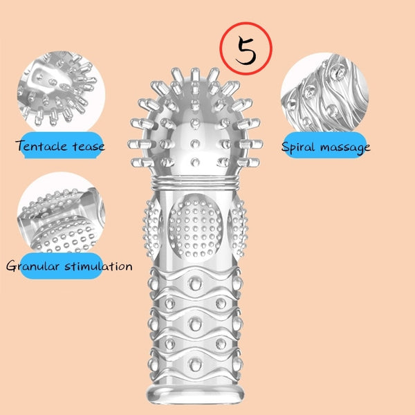 7 fundas para dedos de silicona para estimulación del punto G
