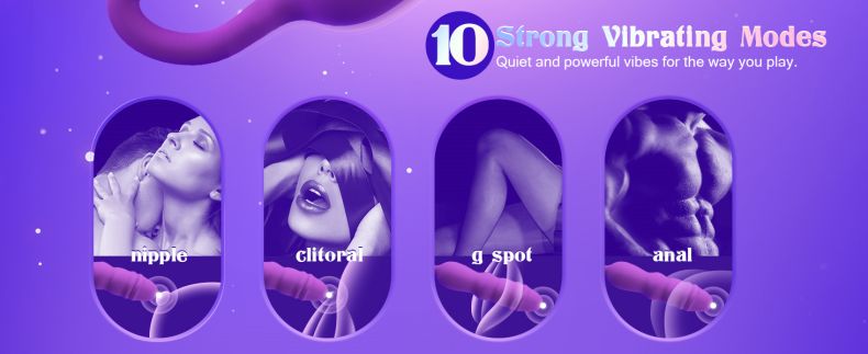 2 in 1 Thrusting Vibrator with 9 Thrusting 10 Vibrating