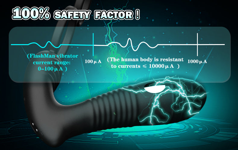 8 Vibration 8 Masajeador de Próstata Electrizante con Función de Descarga Eléctrica