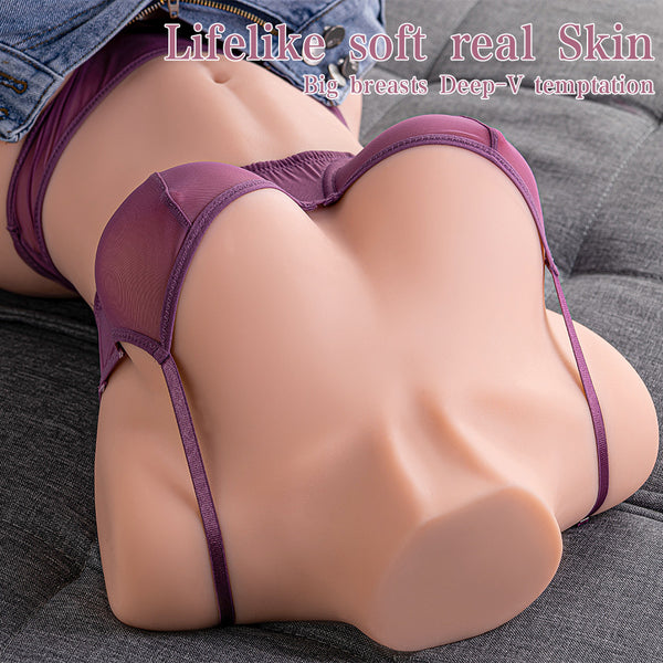 Dania Realistic Sex Doll with 3D Texured Vigana Lifelike Plump Breast Dual Channels