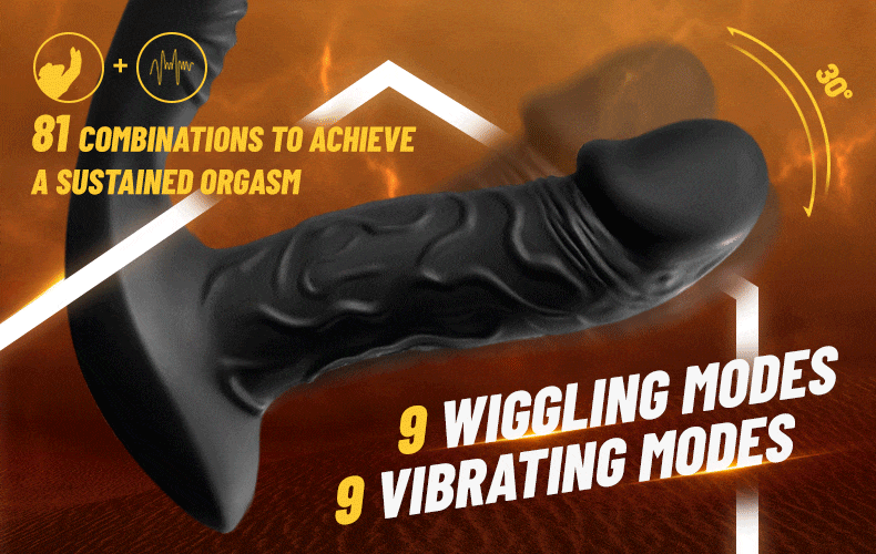 9 Wiggling & Vibrating App Control Anal Vibrator Penis Ring