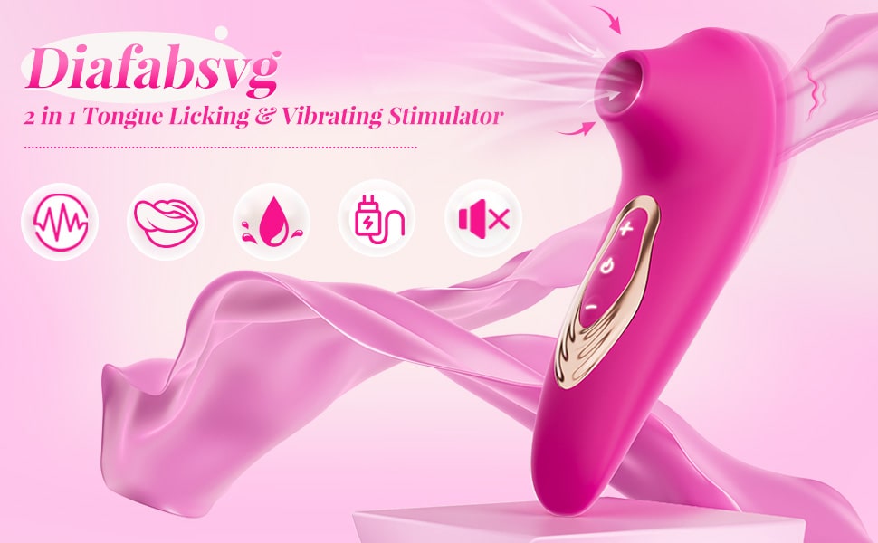 Unique Design Licking & Sucking Vibrator Women Sex Stimulator Toy