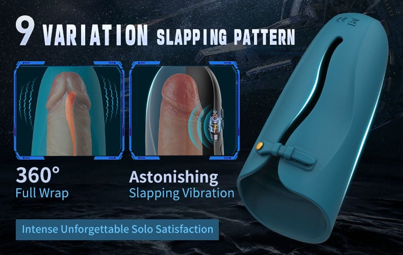 Cock Training Belt Design Pulsing Slapping Vibration Male Masturbator