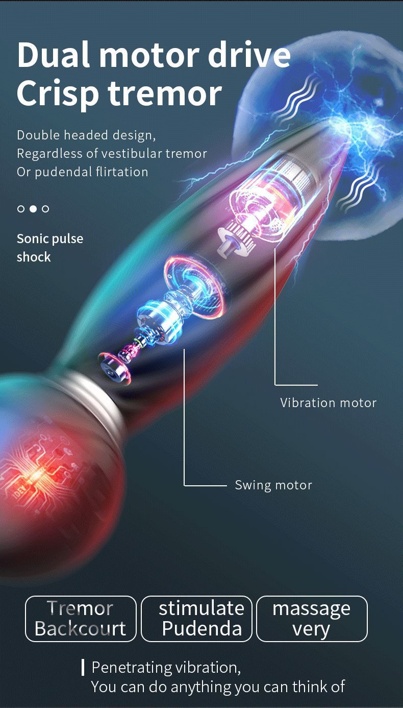 DAISY 7 Vibrating & 7 Head Rotating Remote Prostate Anal Butt Plug