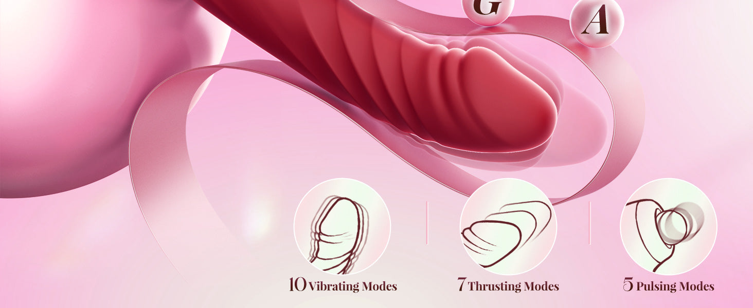 Thrusting Dildo Vibrator for Women G Spot Vibrator Clitoral Stimulator