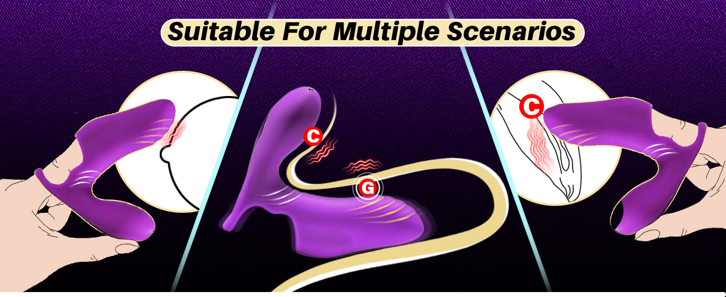 Dual Motors Finger Vibrator G spot Clitoris Stimulator for Couples Women Adult Sex Toys