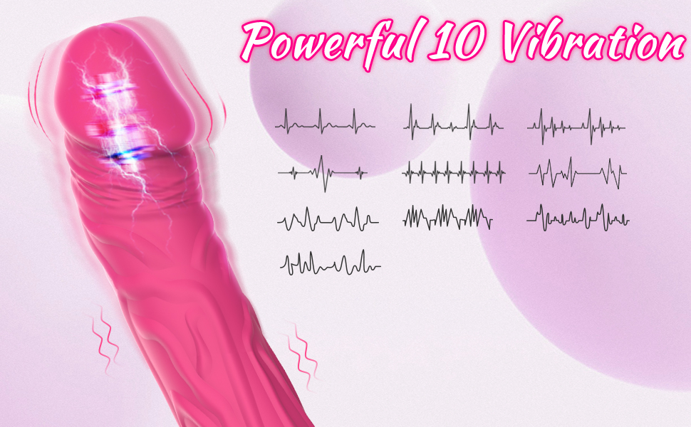 Vibrador consolador realista con 10 potentes modos de vibración