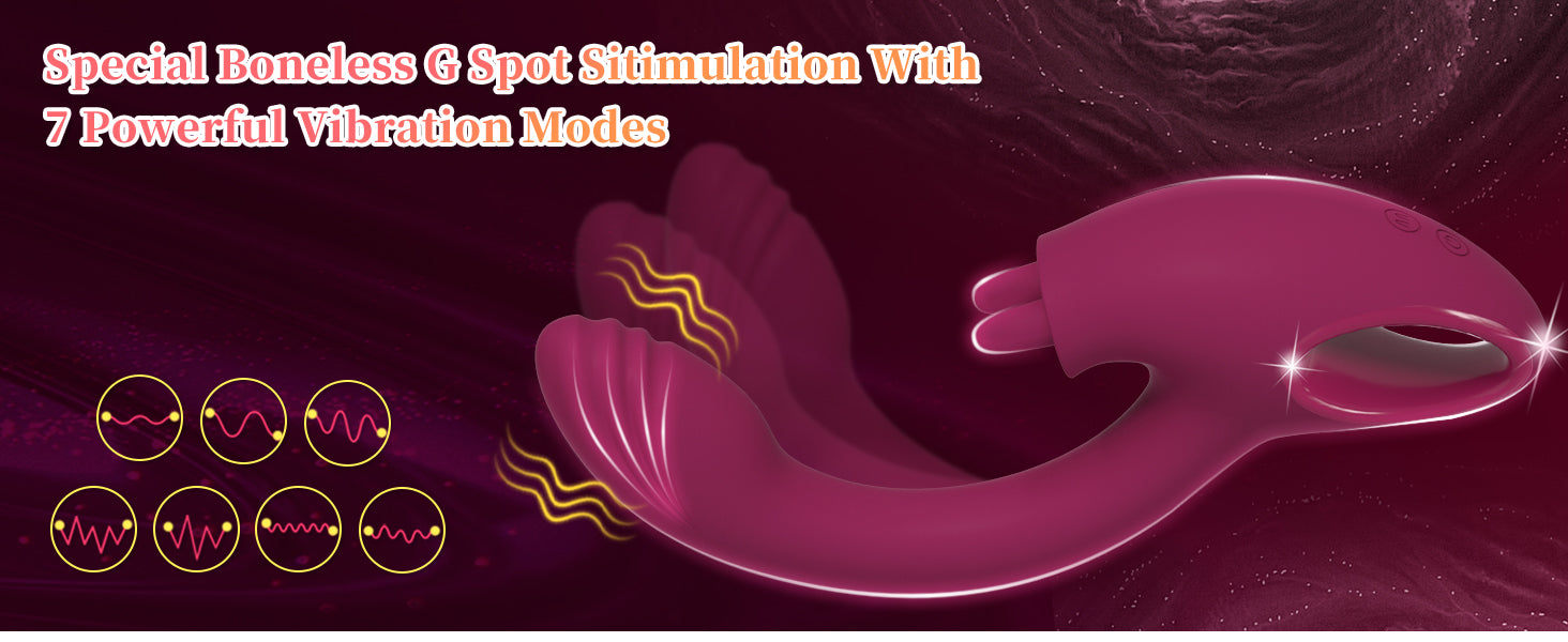 Lydia - Tongue Licking Vibrator G Spot Dildo Clit Stimulator Sex Toy for Woman