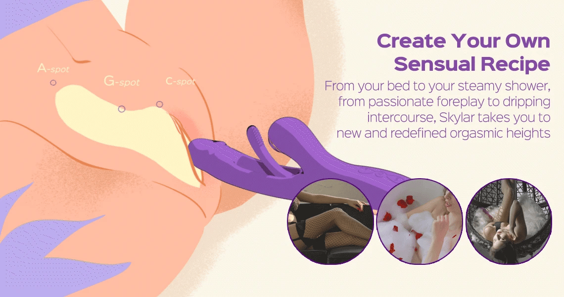 Skylar – Klitoris saugendes G-Punkt-Klopfvibrator-Sexspielzeug für Frauen