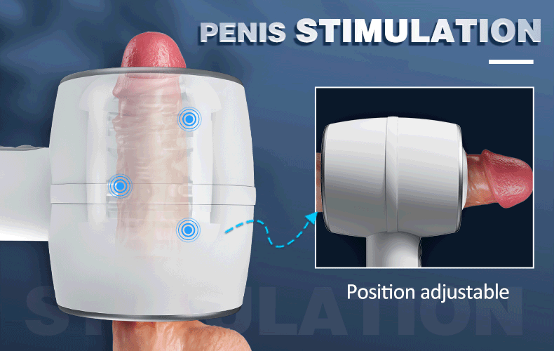 Hardy - Masturbador masculino de mano telescópico automático de 3 frecuencias