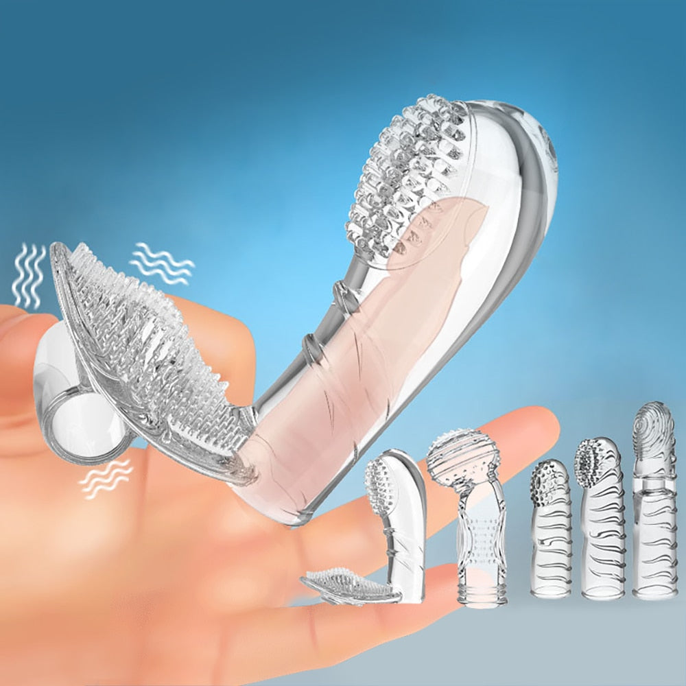 Finger Sleeve Vibrator G Spot Massage Masturbator for Women & Lesbian
