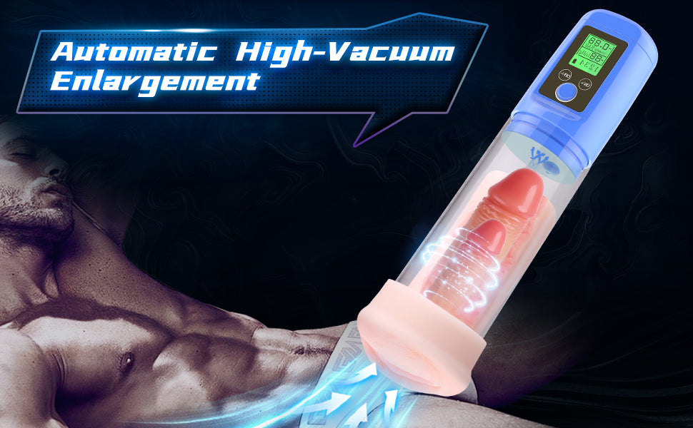 【Must-Have 】3 in 1 Penis Enlargement Pump LCD Screen with Pussy Sleeve