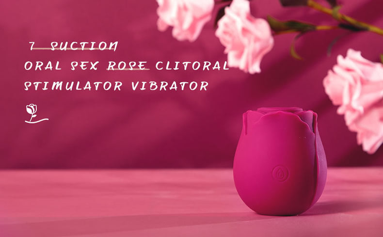 Omysky Flower 7-Frequenz-Saug-Rubin-Oralsex-Klitoris-Stimulator-Rose-Vibrator