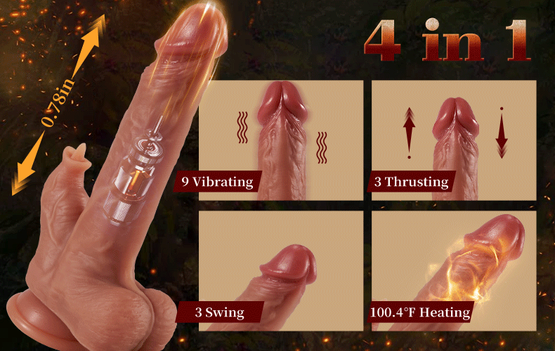 Reed 9 Vibrating Tongue Licking 3 Thrusting & Swing 8.67 Inch Realistic Dildo Ferrill