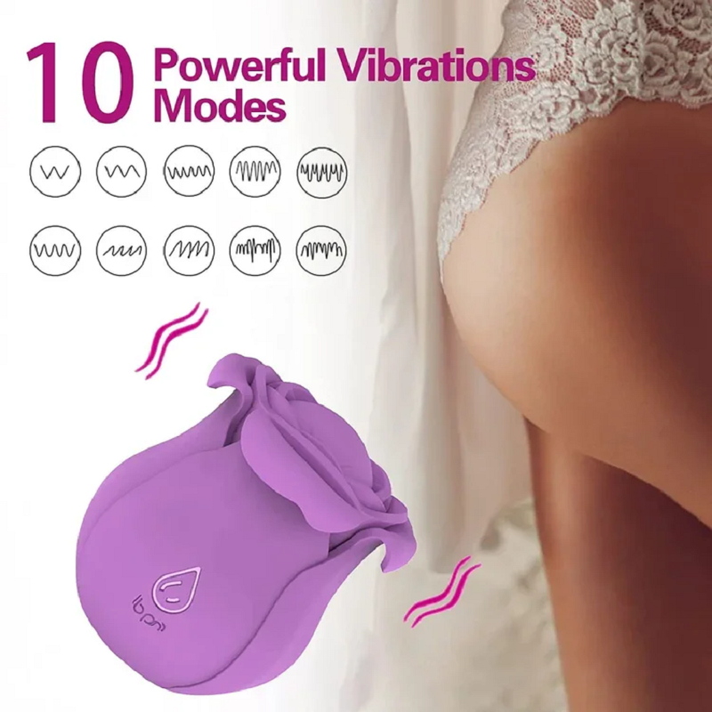 Rose Vibrant Toy Suction Female Vibrator