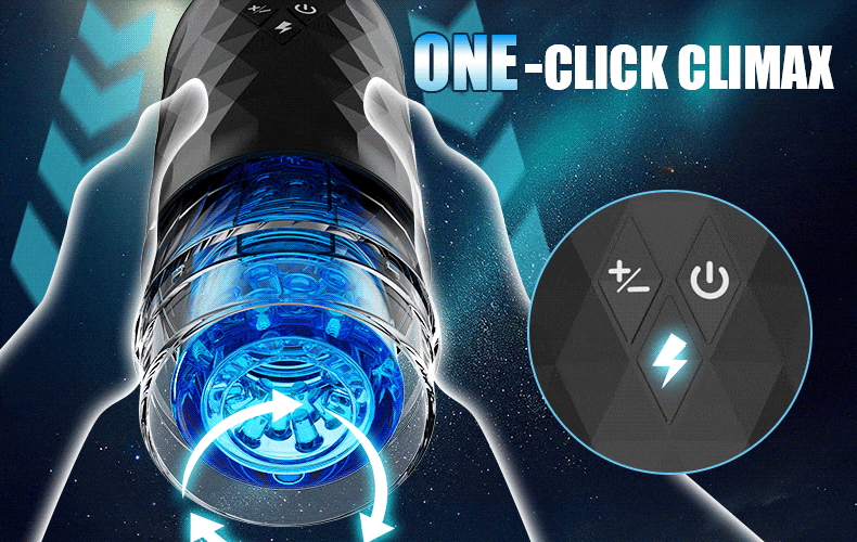 Skyer See-through Hand-Free 7 Thrusting Rotating Function Masturbator Cup