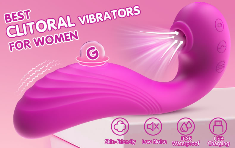 DREIFACHES AROUSAL Klitoris-Saugen, 5 Lecken und 10 vibrierender G-Punkt-Vibrator
