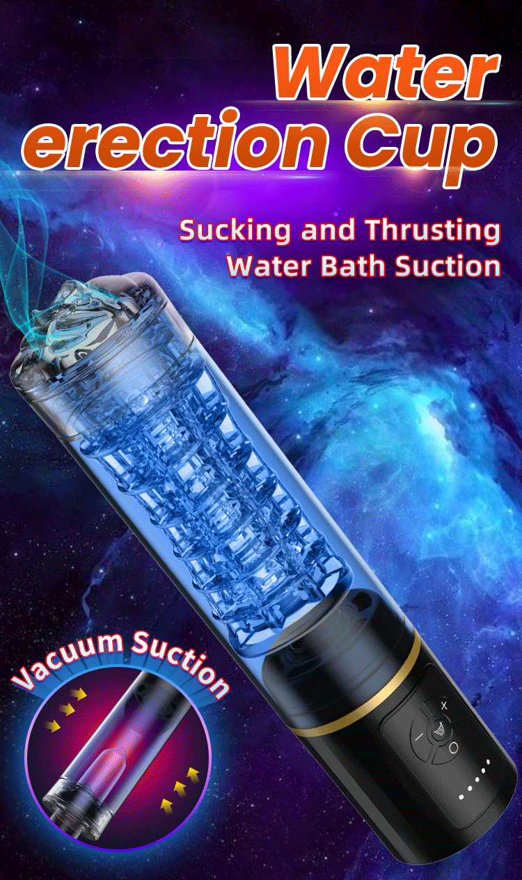 Taza de masturbación masculina a base de agua | Estimulador de masturbación sexual oral de empuje de succión