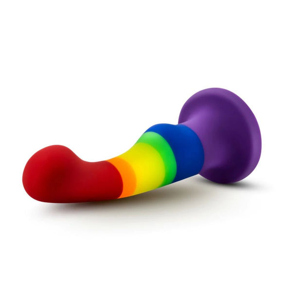 6 Inch Pride Rainbow Dildo with Suction Cup Butt Plug Adult Sex Toy for Gay/Lesbian Couple