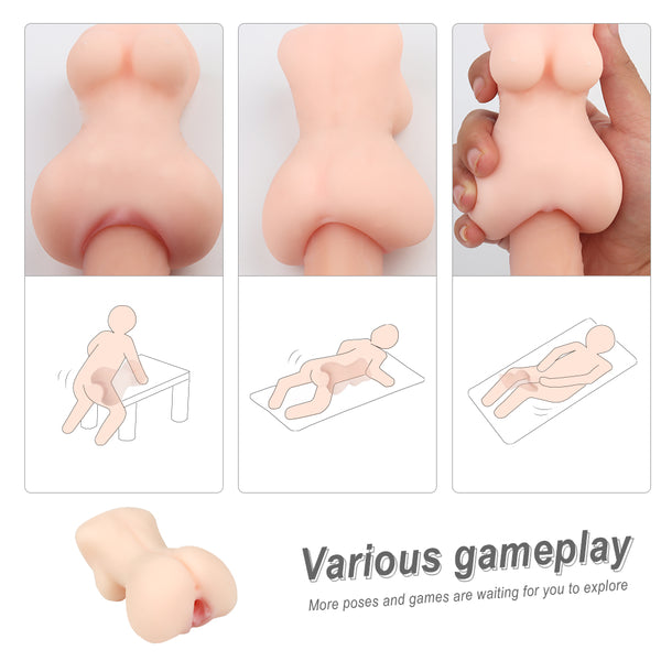 propinkup Realistic Pocket Pussy Lifelike Vagina Anal Male Masturbator