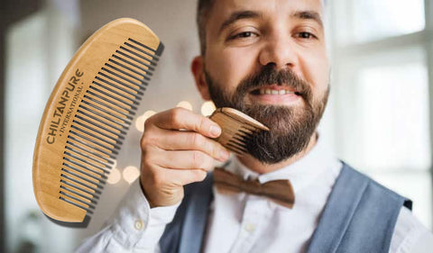 ChiltanPure Beard & Mustache Wooden Comb