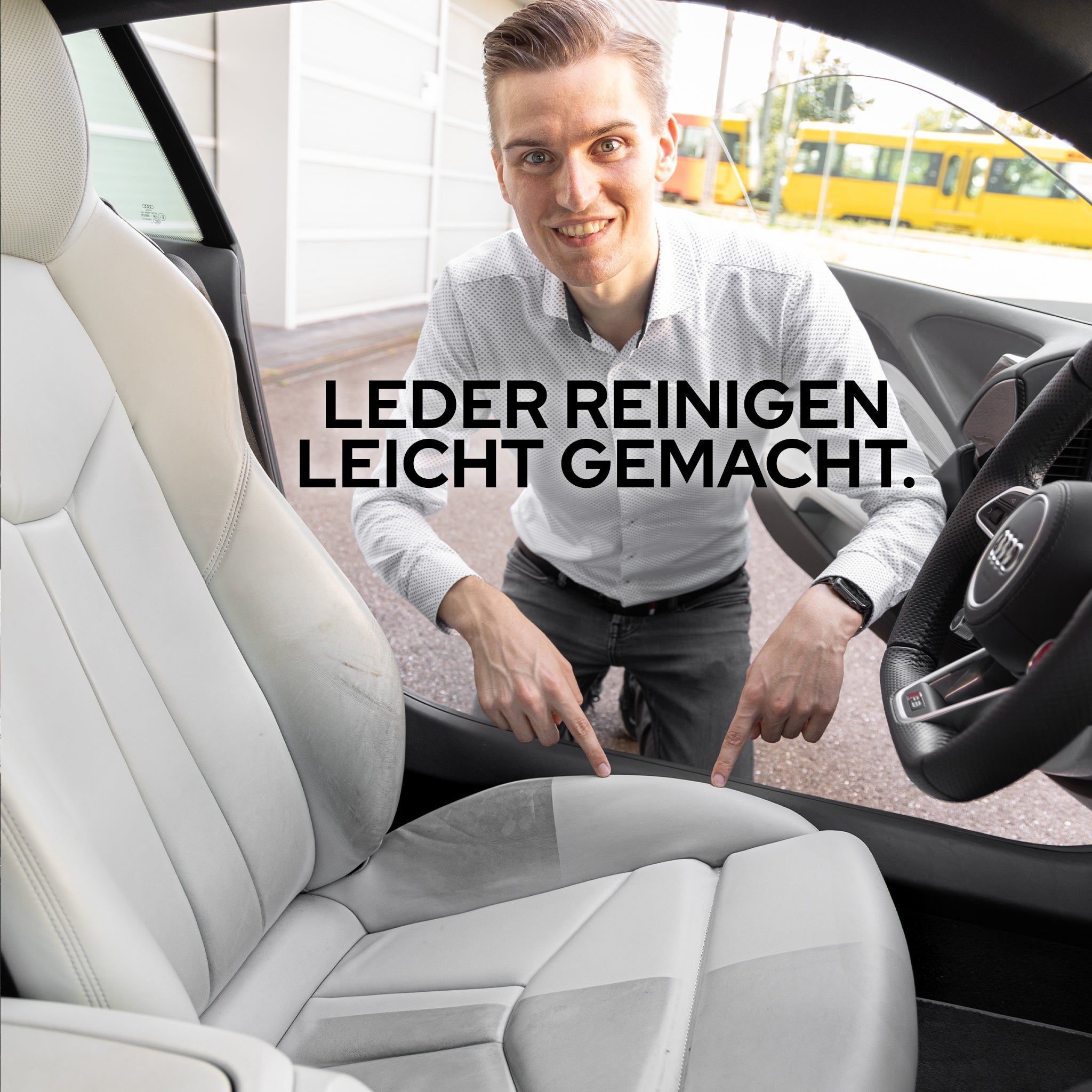 Wie reinige & pflege ich das Auto Leder-Lenkrad richtig? Audi A6 Lenkrad  nach 98.000km wie NEU 