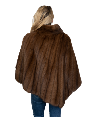 Back or Restyle Your Fur diagonal cut fur poncho