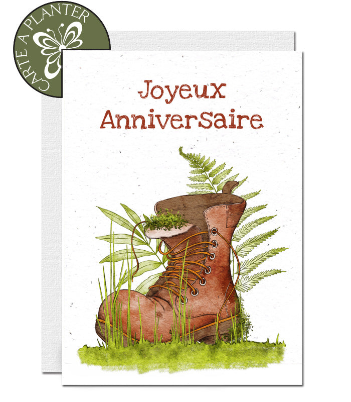 Carte Ecologique A Planter Carte Anniversaire En Papier Ensemence Le Jardin Perdu