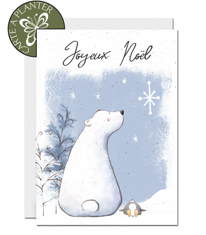 🌱Carte à planter Joyeux Noël - Renne de Noël - Carte à Pousser