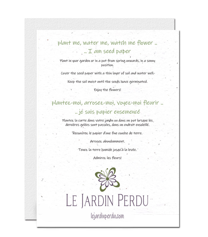 Plantable Birthday Card Butterflies Le Jardin Perdu