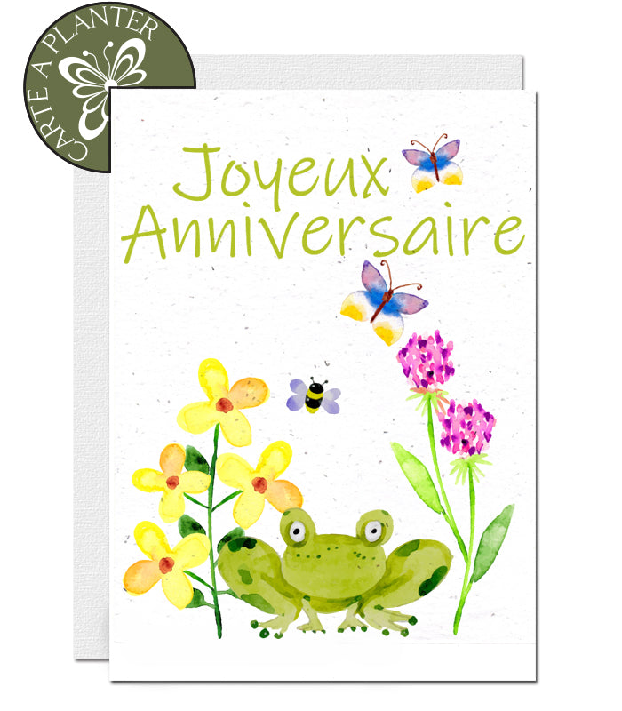 Carte D Anniversaire Jardinier Carte D Anniversaire A Planter Cartes A Planter Cartes Eco Responsables Fabriquees A Partir De Papier Ensemence