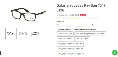 comprar gafas graduadas online