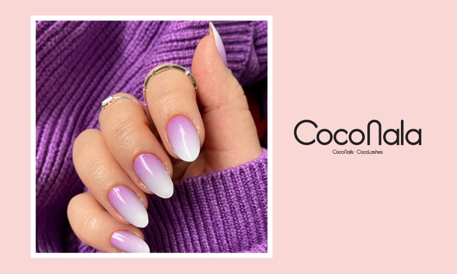Mẫu móng gradient tone tím