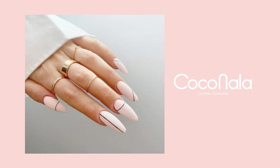 Mẫu nail kẻ sọc ngang