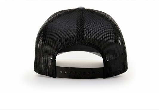 112 Heather Grey / Black Richardson Adjustable Snapback Trucker Hat – Blank  Wholesale Hats