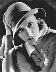 Garbo smoldering from underneath a slouch fedora