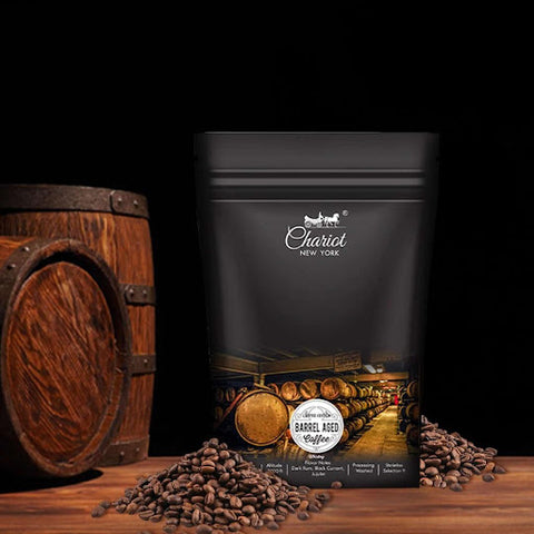 chariot whiskey rum flavoured coffee beans